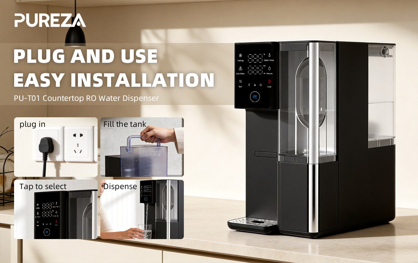PU-T01 Countertop RO Water Dispenser