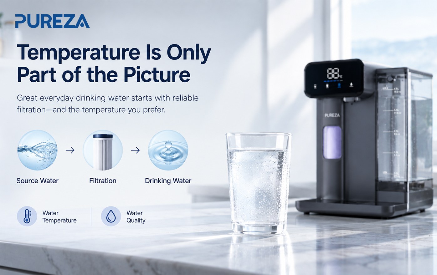 PU-T02 Countertop Cold Water Dispenser
